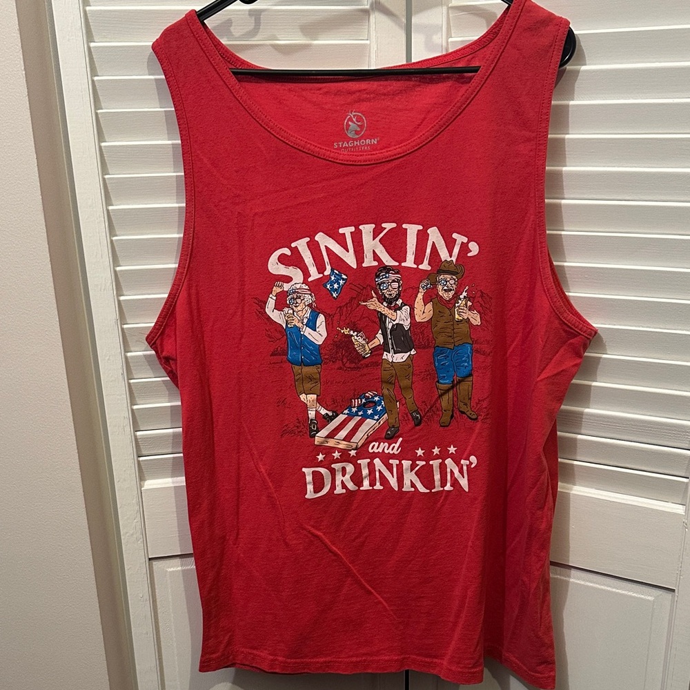Men's Cornhole and Drinkin Swag Tank Top NWOT